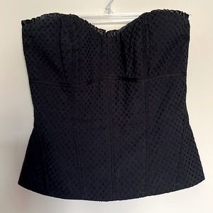 WHITE HOUSE BLACK MARKET Bustier with a beautiful satin finish edge on top.